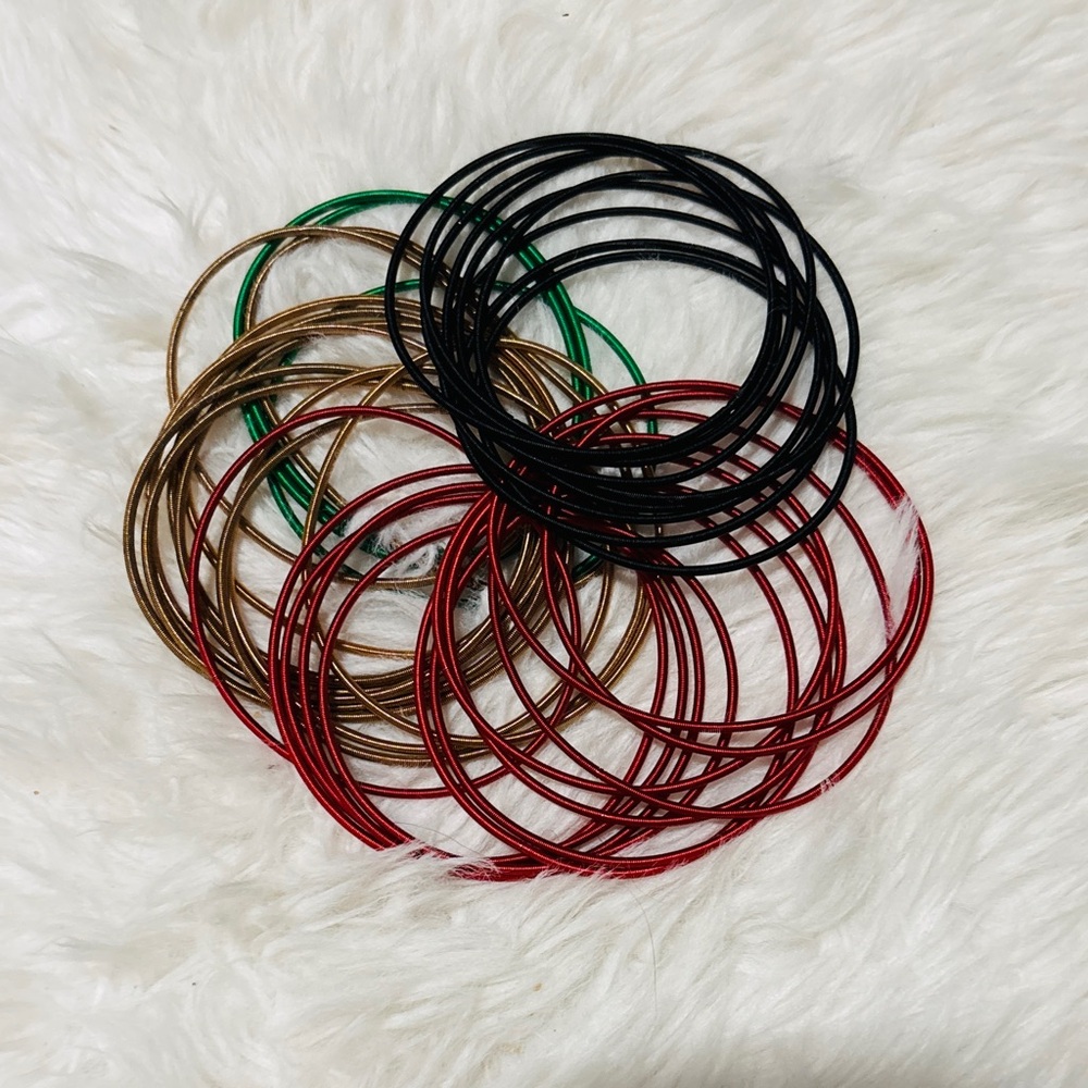 Vibrant Multicolor Bangle Set - Picture 3 of 3